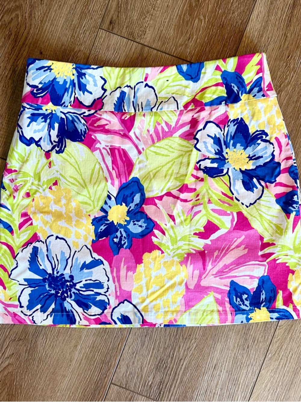 Bright Floral Pink A-Line Mini Skort